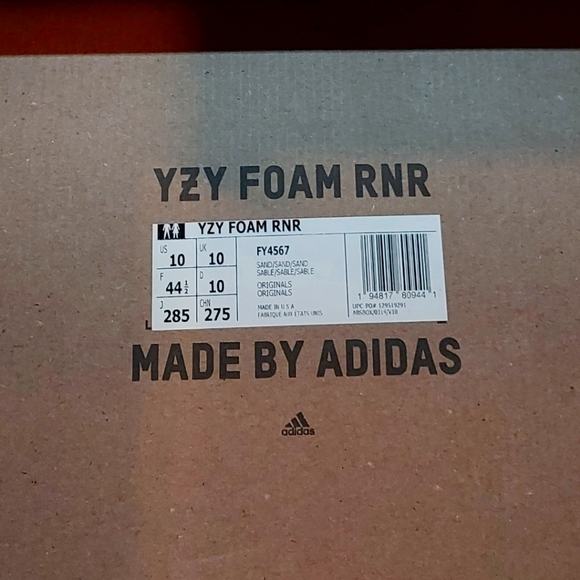 Adidas Yeezy Foam RNNR Runner Mist Mens Size-10 - Picture 9 of 9